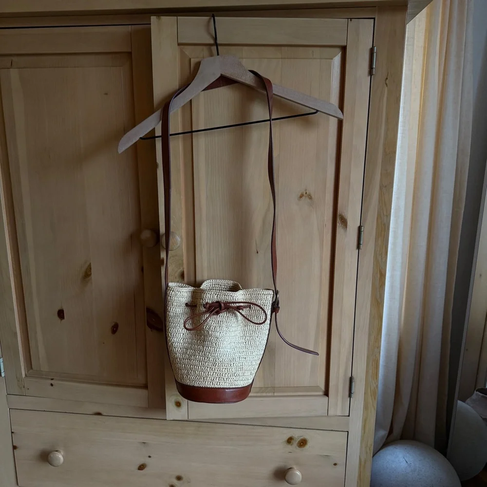 Sezane Cream and Brown Crossbody Bag - Picture 5 of 5